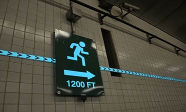 Application de matériaux auto-lumineux dans le transport de métro